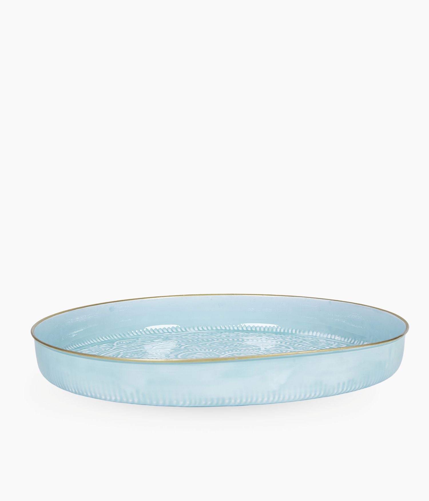 Plateau Berbère Ø 35 cm - bleu clair