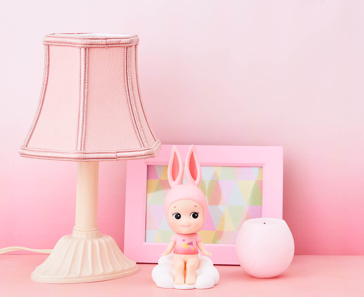 SONNY ANGEL FIGURINE LAPIN ROSE
