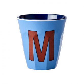 Gobelet Lettre mélamine tons bleu - toutes les lettres