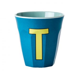 Gobelet Lettre mélamine tons bleu - toutes les lettres