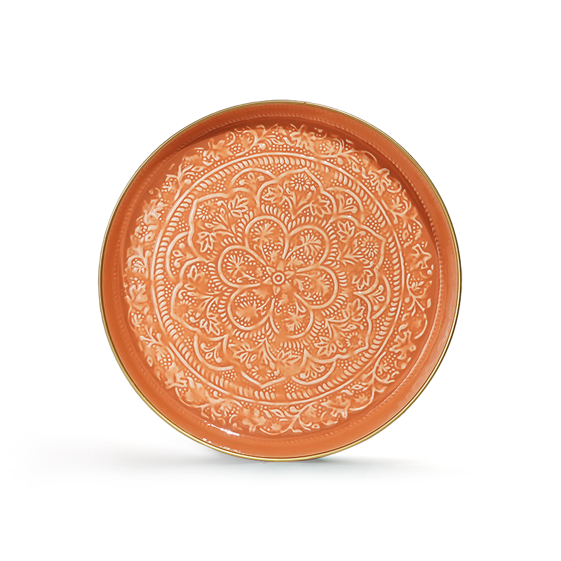 Plateau Berbère Ø 45 cm - terracotta