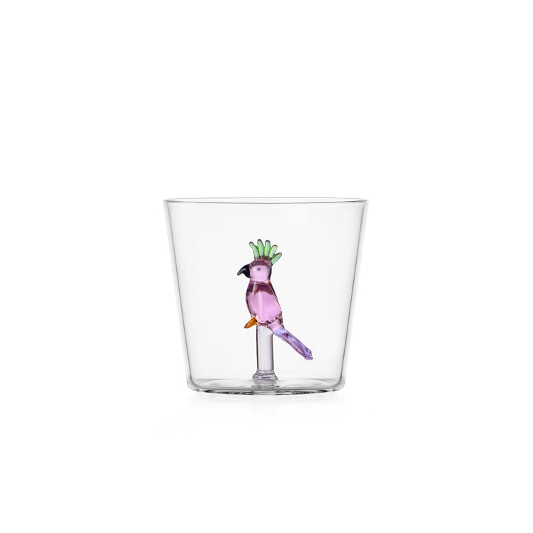 Ichendorf Talking Trees Verre - perroquet rose