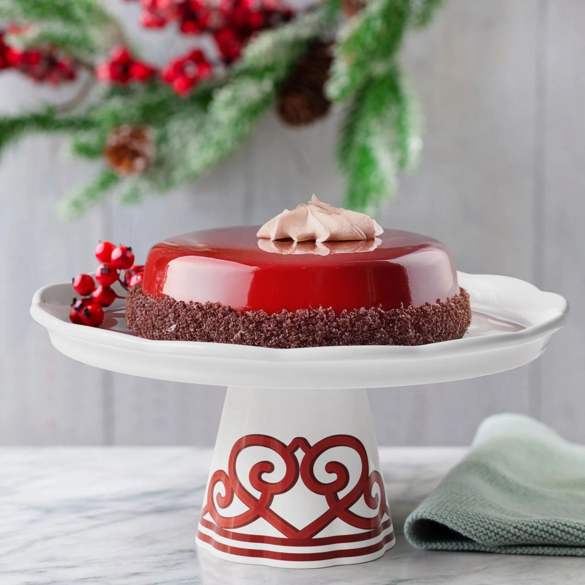 Guzzini Plat gâteau avec cloche Harmonia