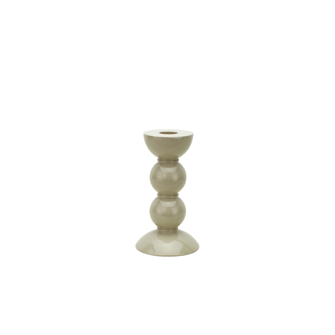 Bougeoir Bobbin h.14cm - Cappuccino