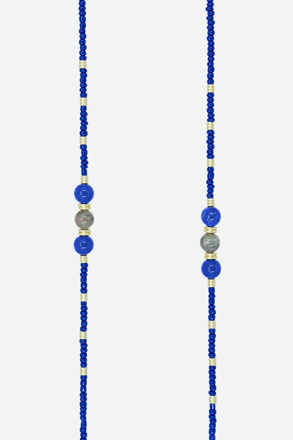 Chaîne de téléphone Iris - Perles bleues