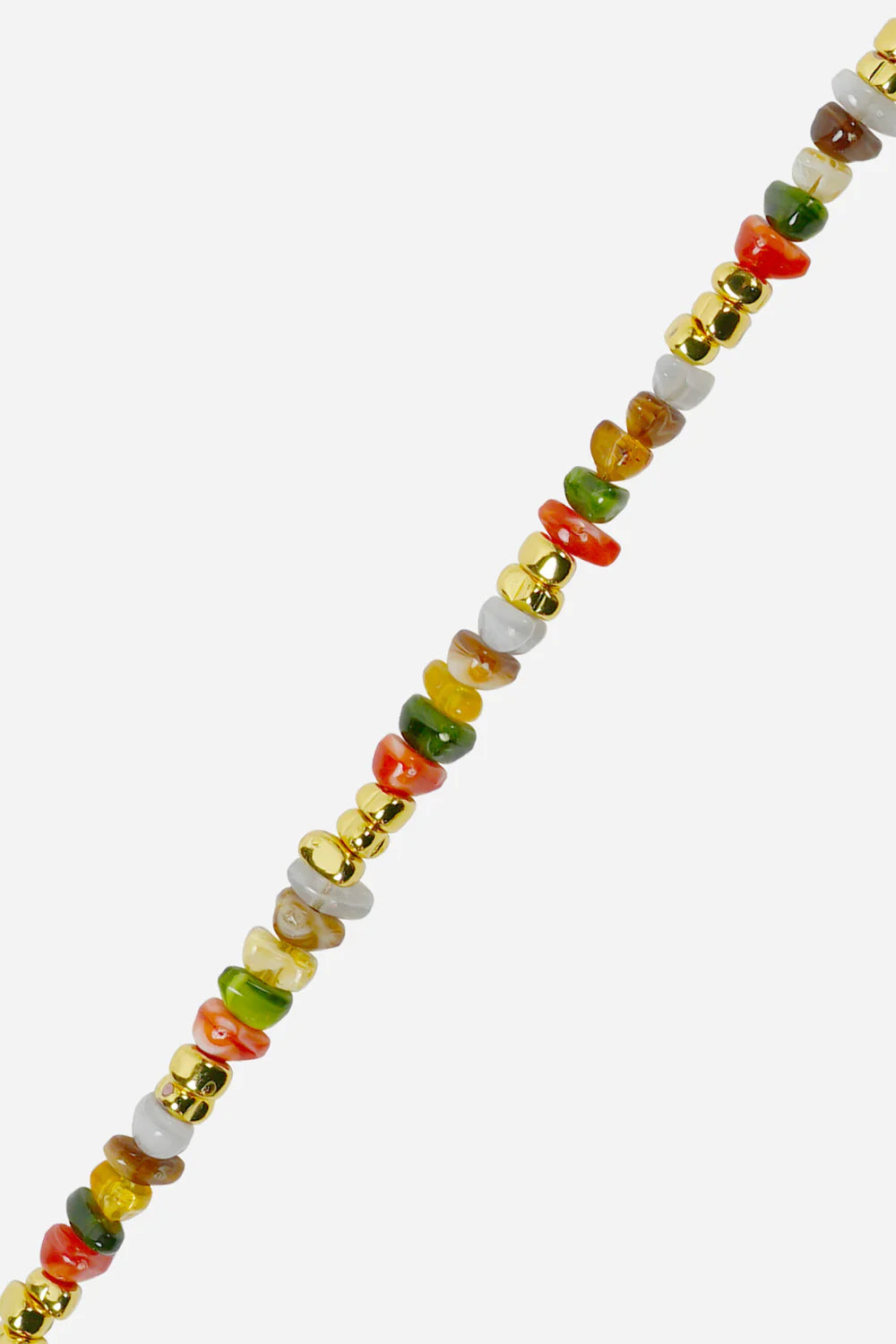 Chaîne de téléphone Liviya - Perles Kaki et orange