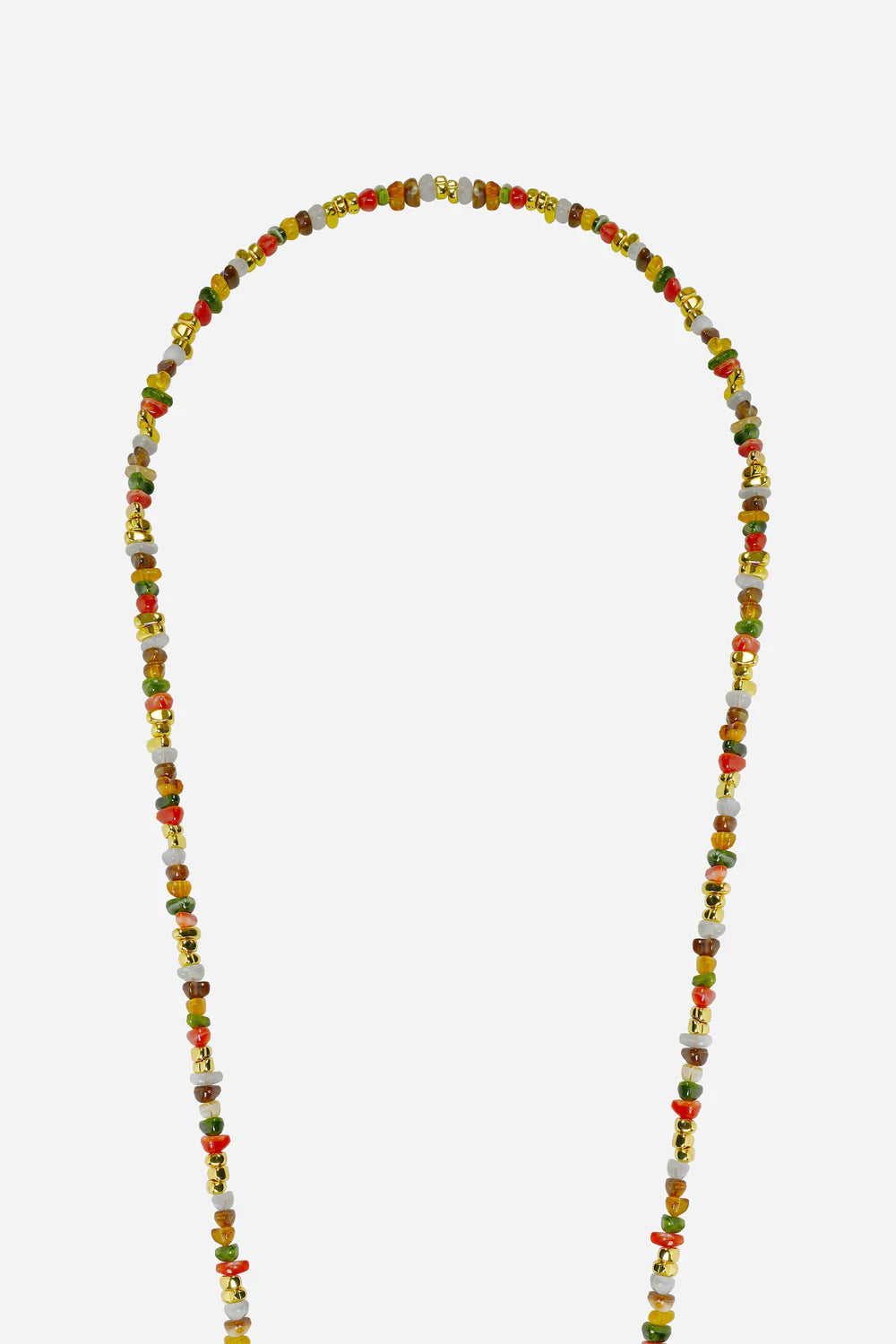 Chaîne de téléphone Liviya - Perles Kaki et orange