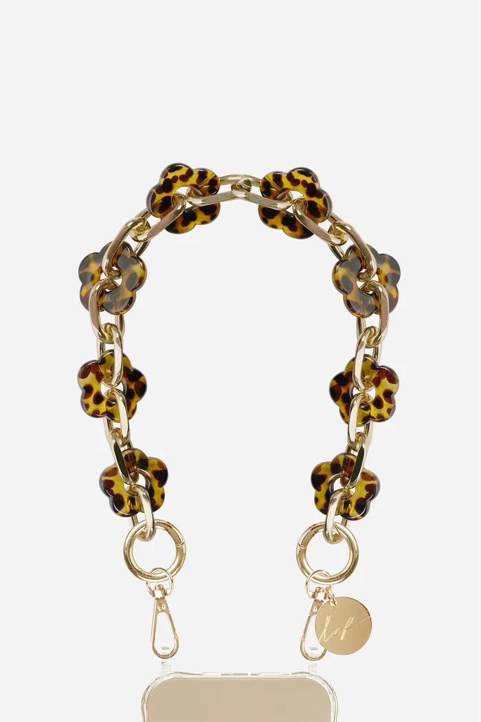 Chaîne courte de téléphone - Cassy fleurs écaille