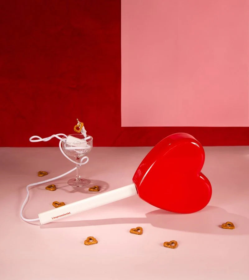 Lampe murale sucette coeur