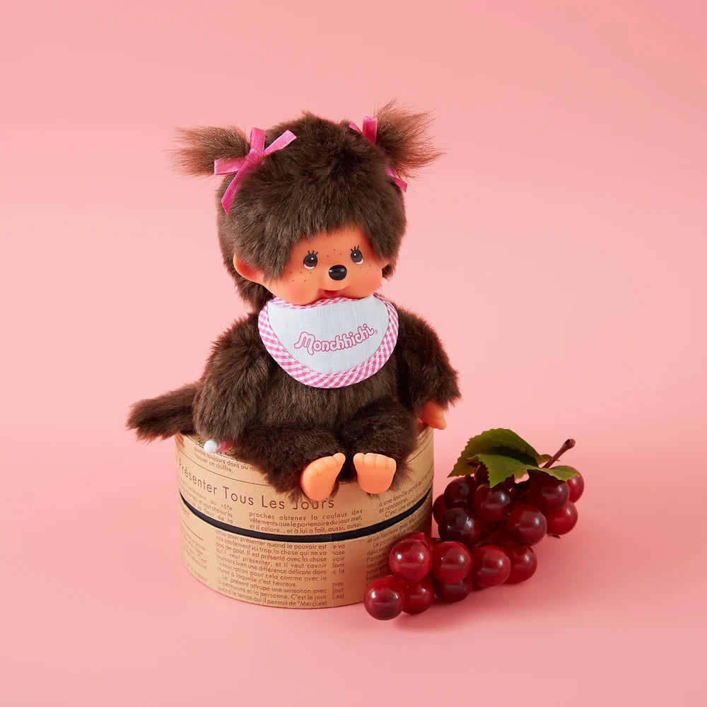 Peluche Monchhichi Girl White pink