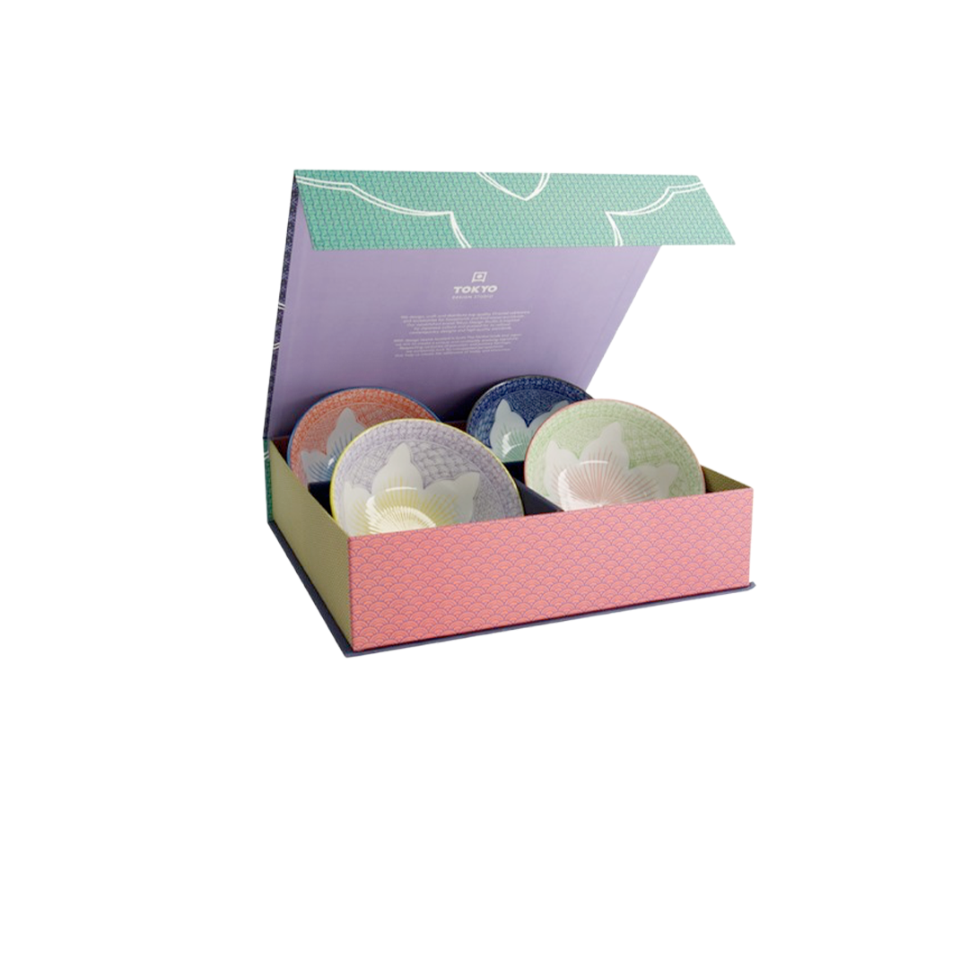 Coffret 4 Bols Lily Flower