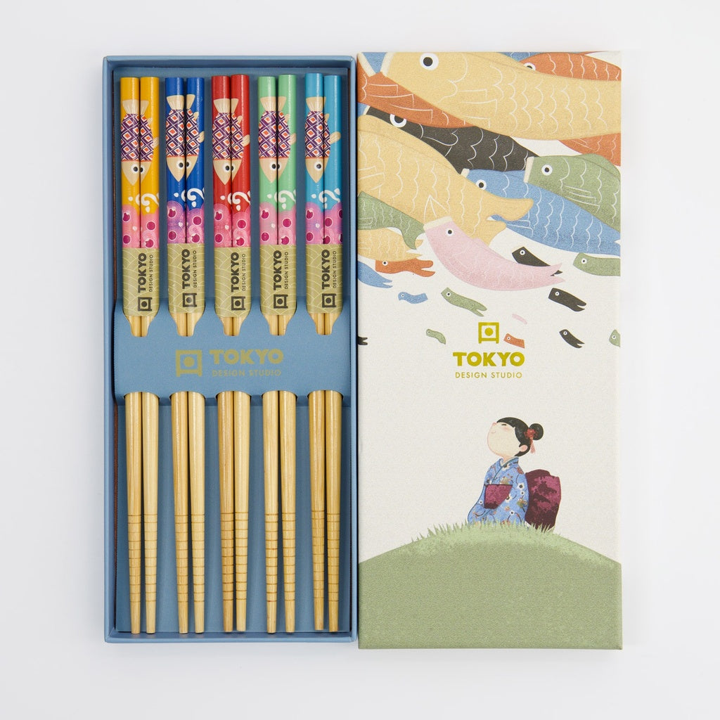 Coffret de 5 baguettes - Koinobori
