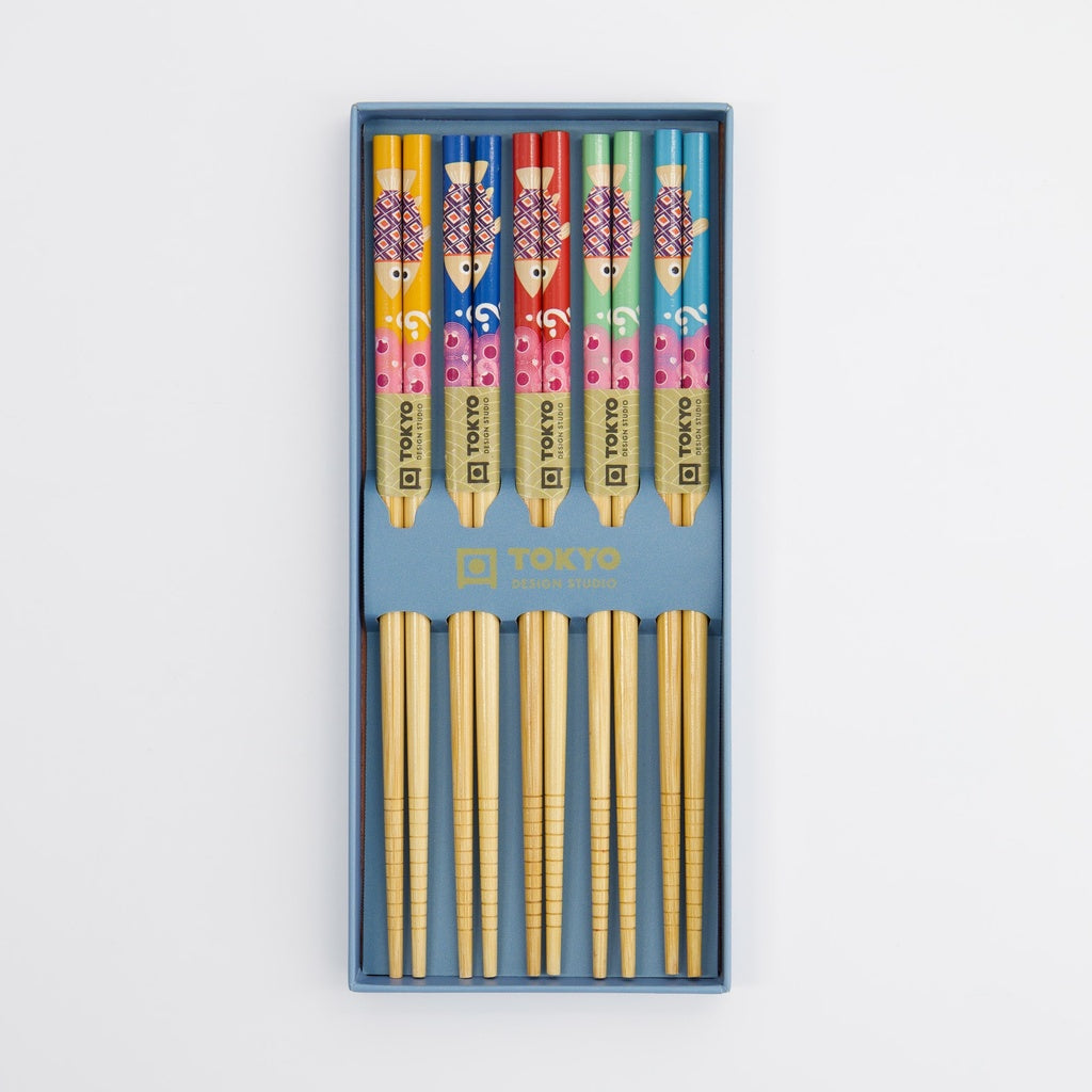Coffret de 5 baguettes - Koinobori