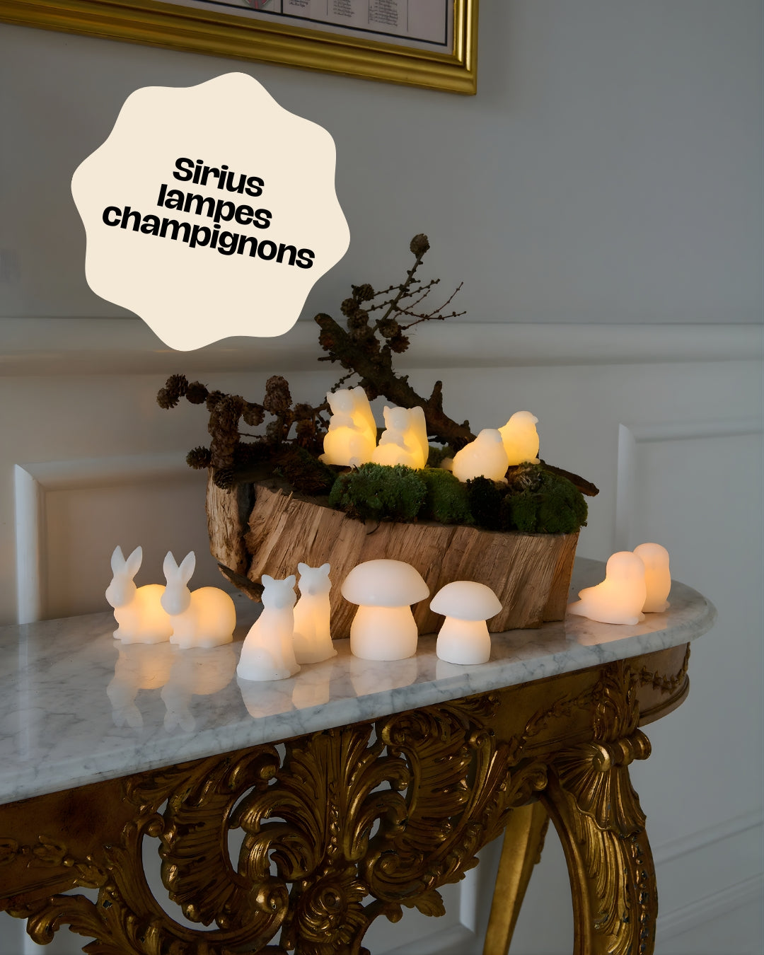 Sirius 2 lampes champignons Elvina