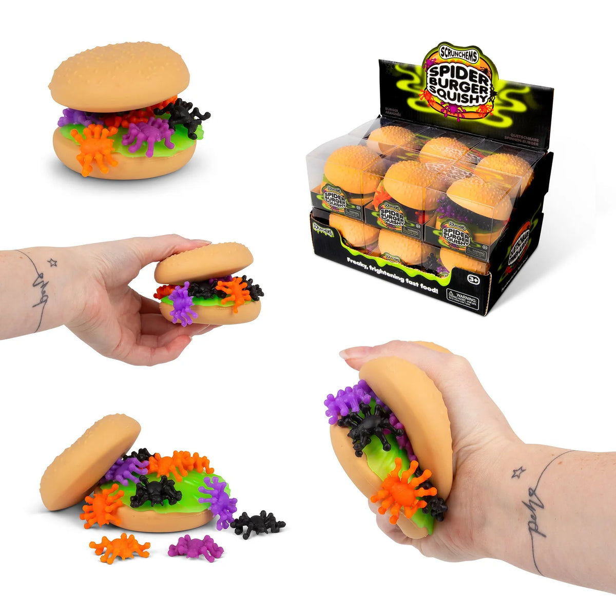 Jouet anti-stress - burger araignée
