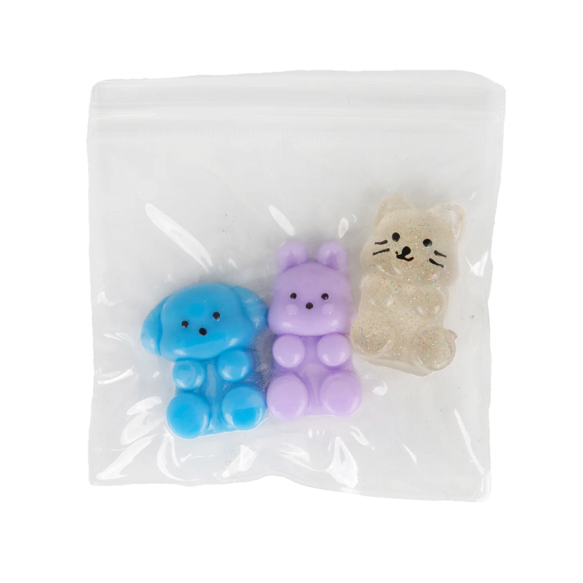 Set 3 mini anti-stress - animaux mystère