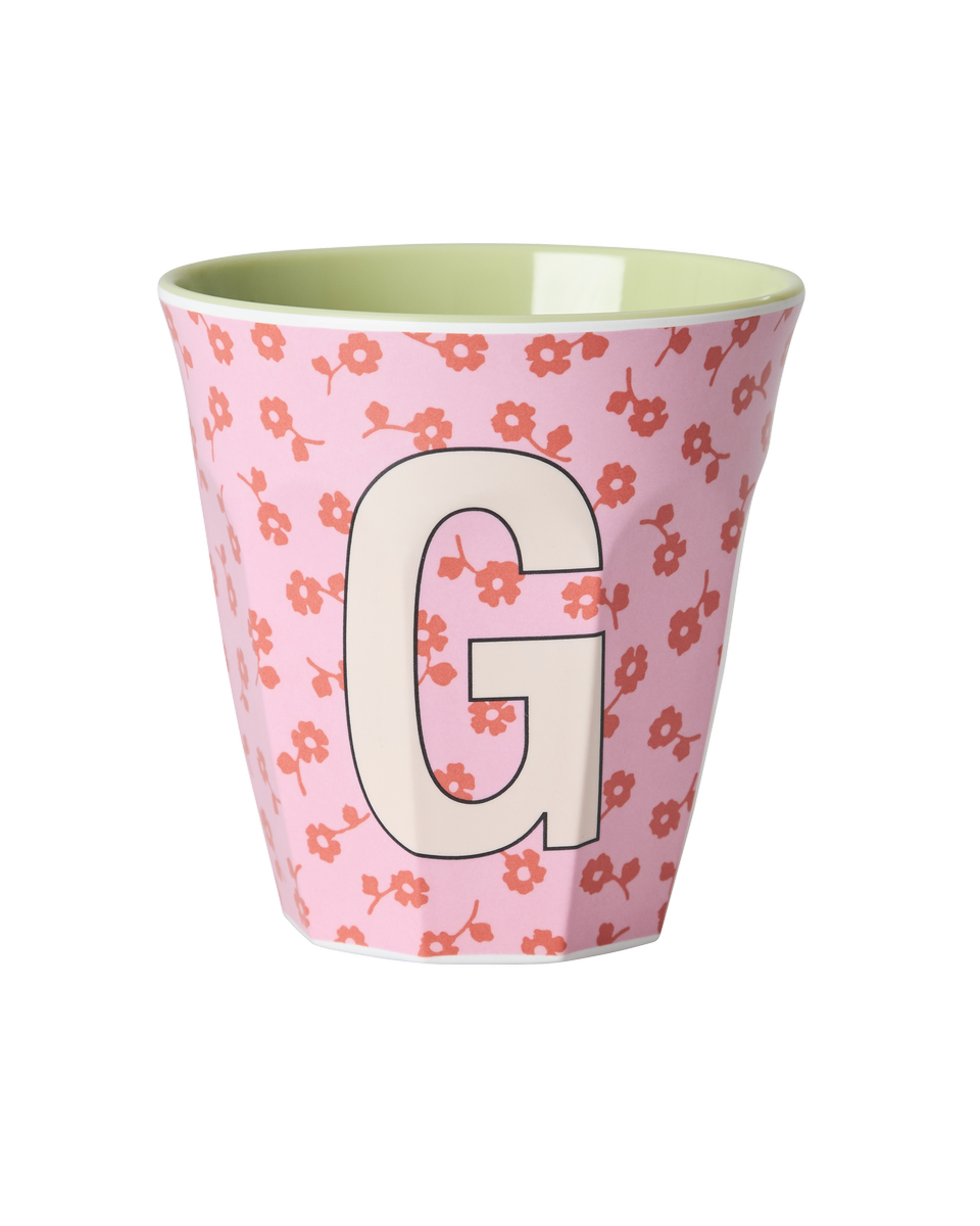 Gobelet Lettre mélamine Flowers