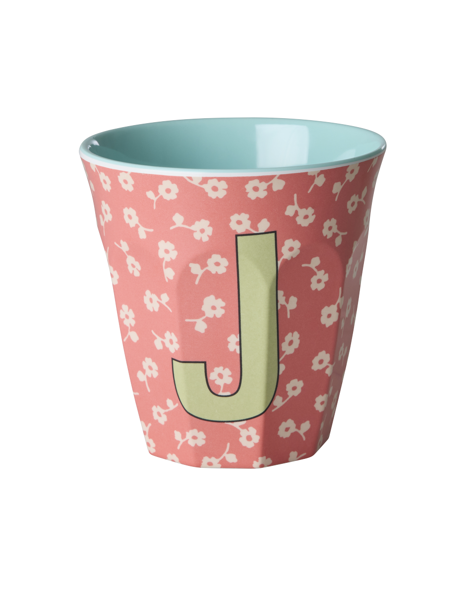 Gobelet Lettre mélamine Flowers