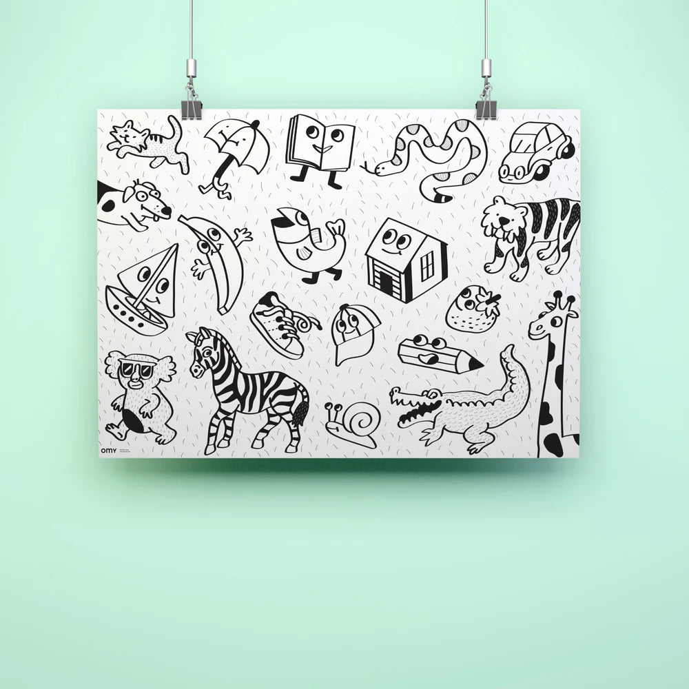 OMY Coloriage géant à colorier - Poster My first Art