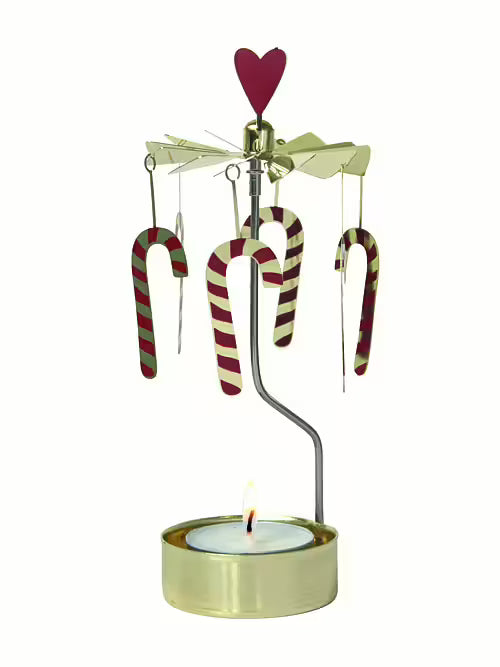Carrousel bougie Noël - Candy cane