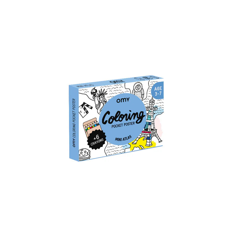 OMY Coloriage pocket - Mini Atlas