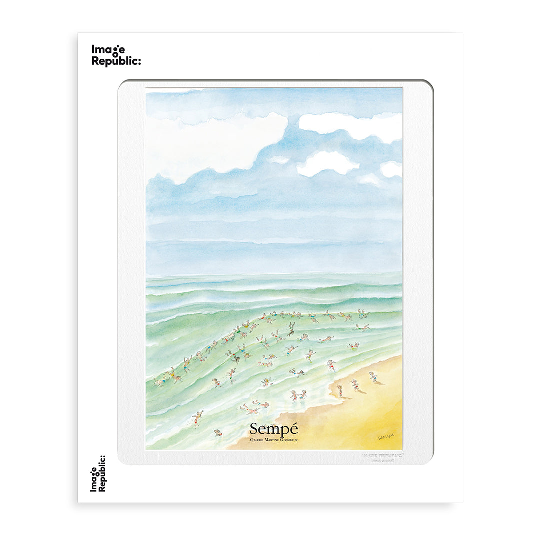 Affiche Sempé - Baignade