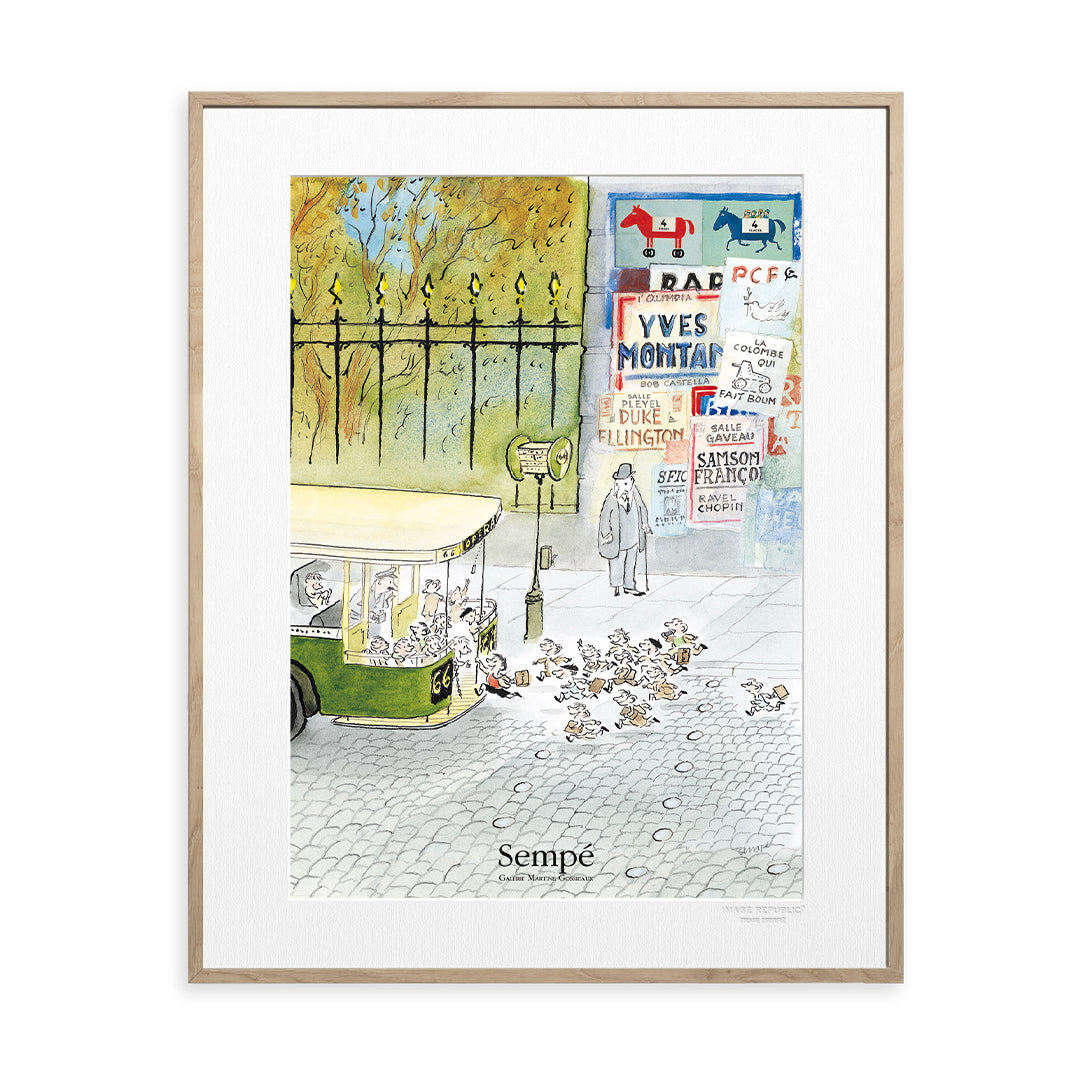 Affiche Sempé - Bus