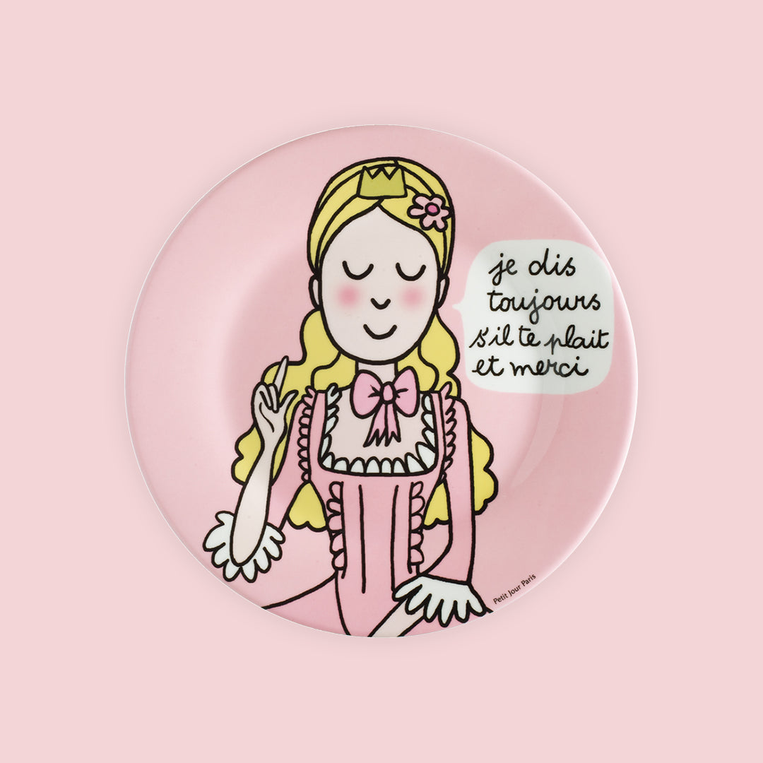 Petit Jour Assiette à dessert Princesse - S'il te plait, Merci