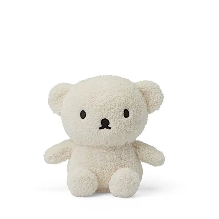 Peluche Boris velours côtelé 17 cm - crème