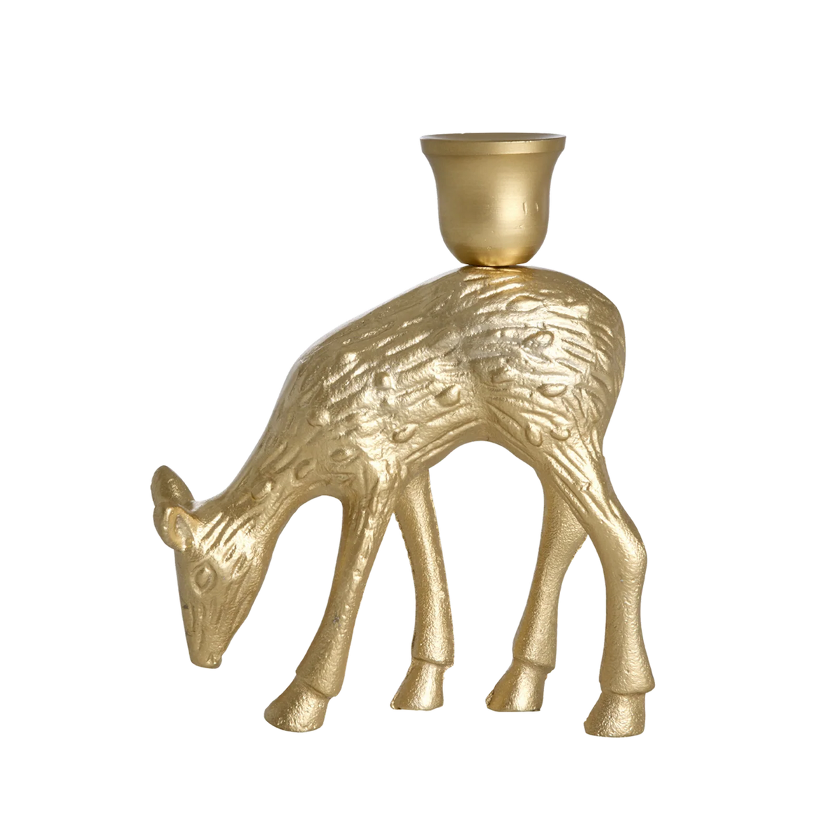 Bougeoir doré Biche