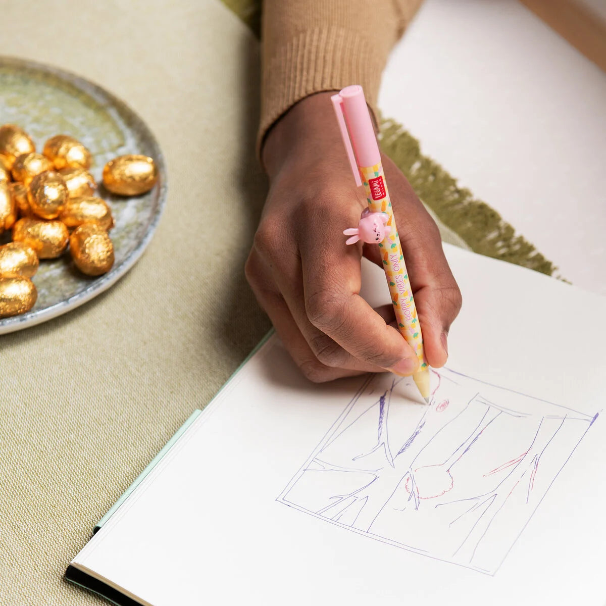 Legami Set de 2 stylos à encre gel - Hoppy Easter