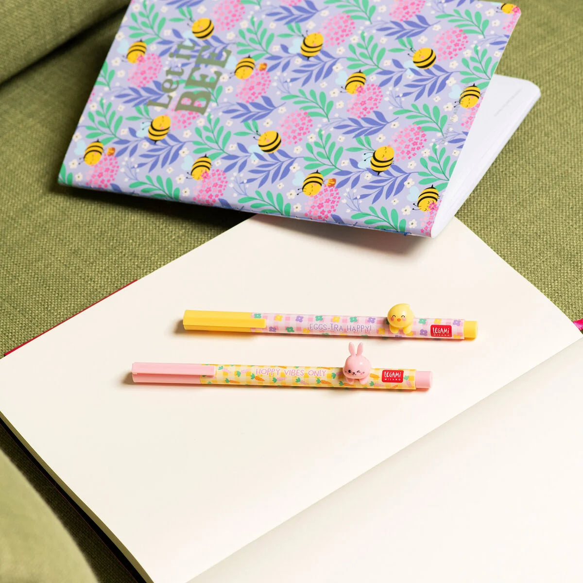 Legami Set de 2 stylos à encre gel - Hoppy Easter