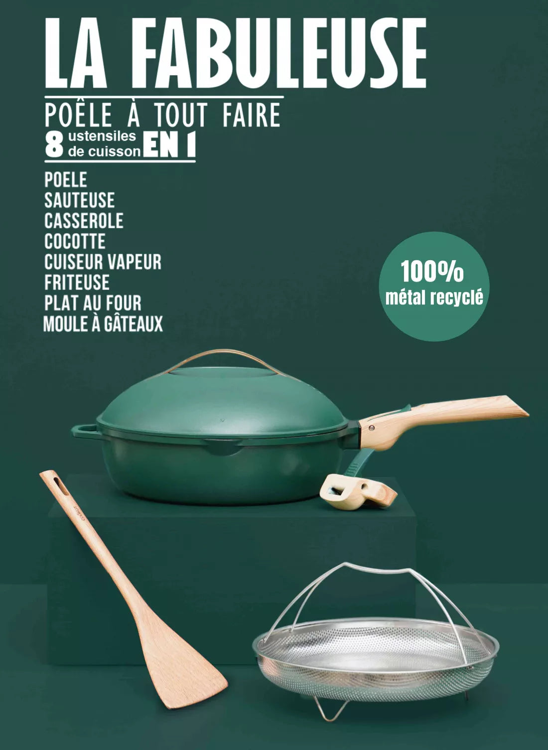 Cookut La Fabuleuse Poêle 8 en 1 - ø 24 cm - Canopée