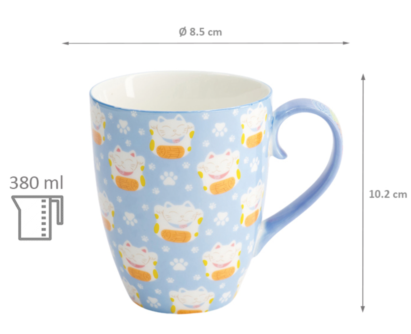 Mug Kawaii - Lucky Cat Blue