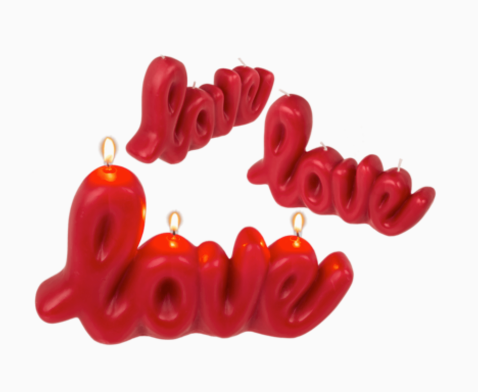 Bougie rouge - Love