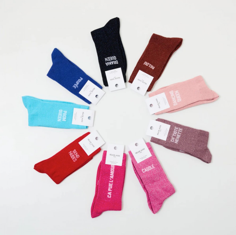 Chaussettes - Dancing queen 36/40 rose paillettes