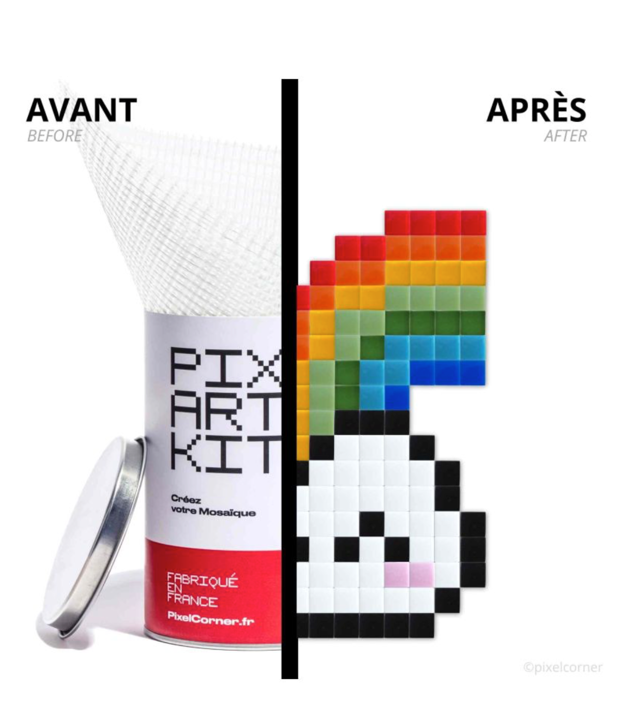 Pixel Art kit - Rainbow cloud