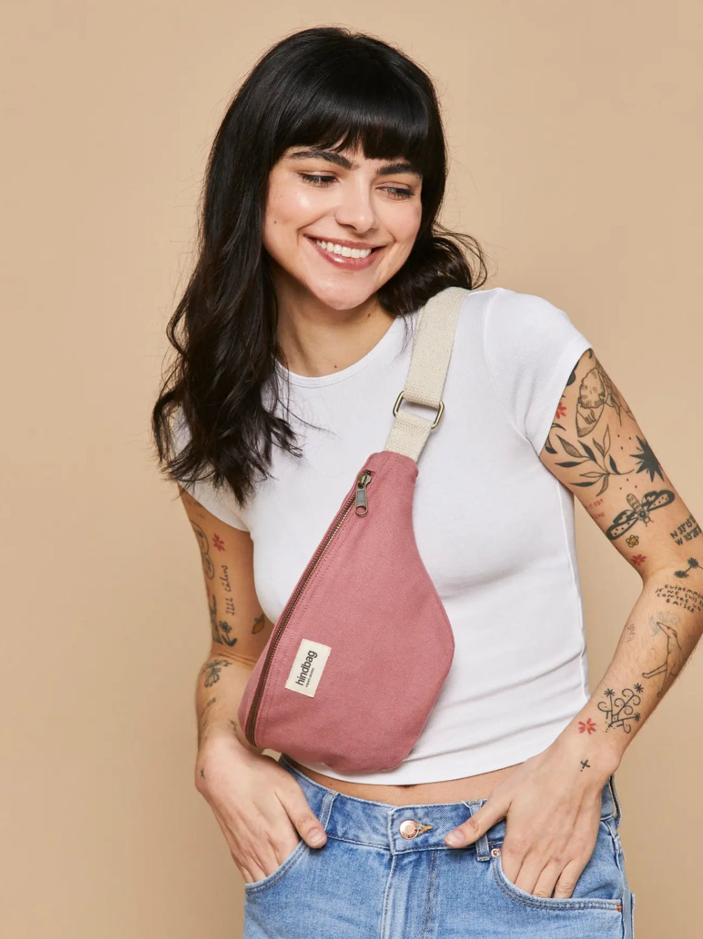 Sac banane Olivia - Rose blush