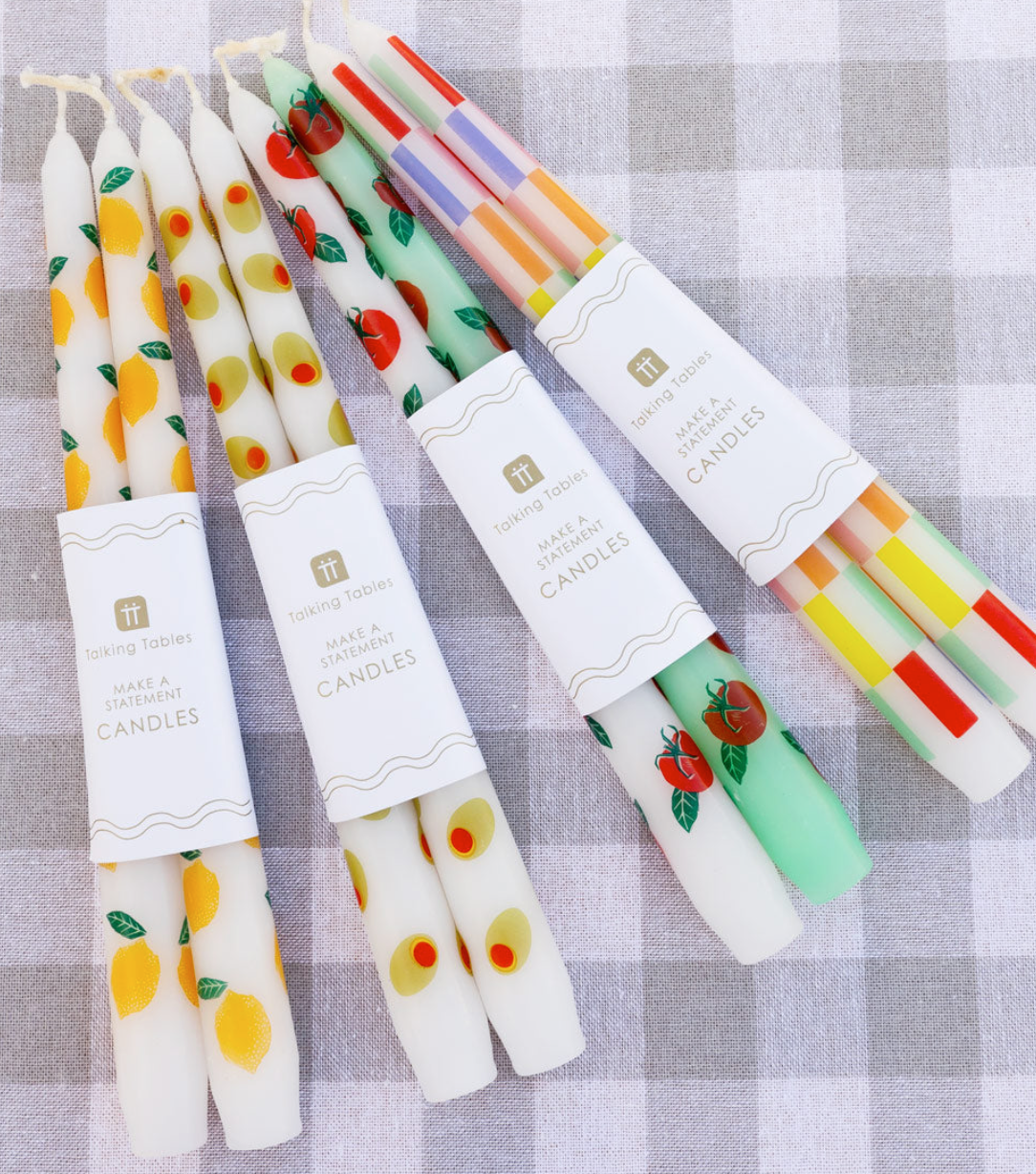 Pack de 2 bougies multicolores