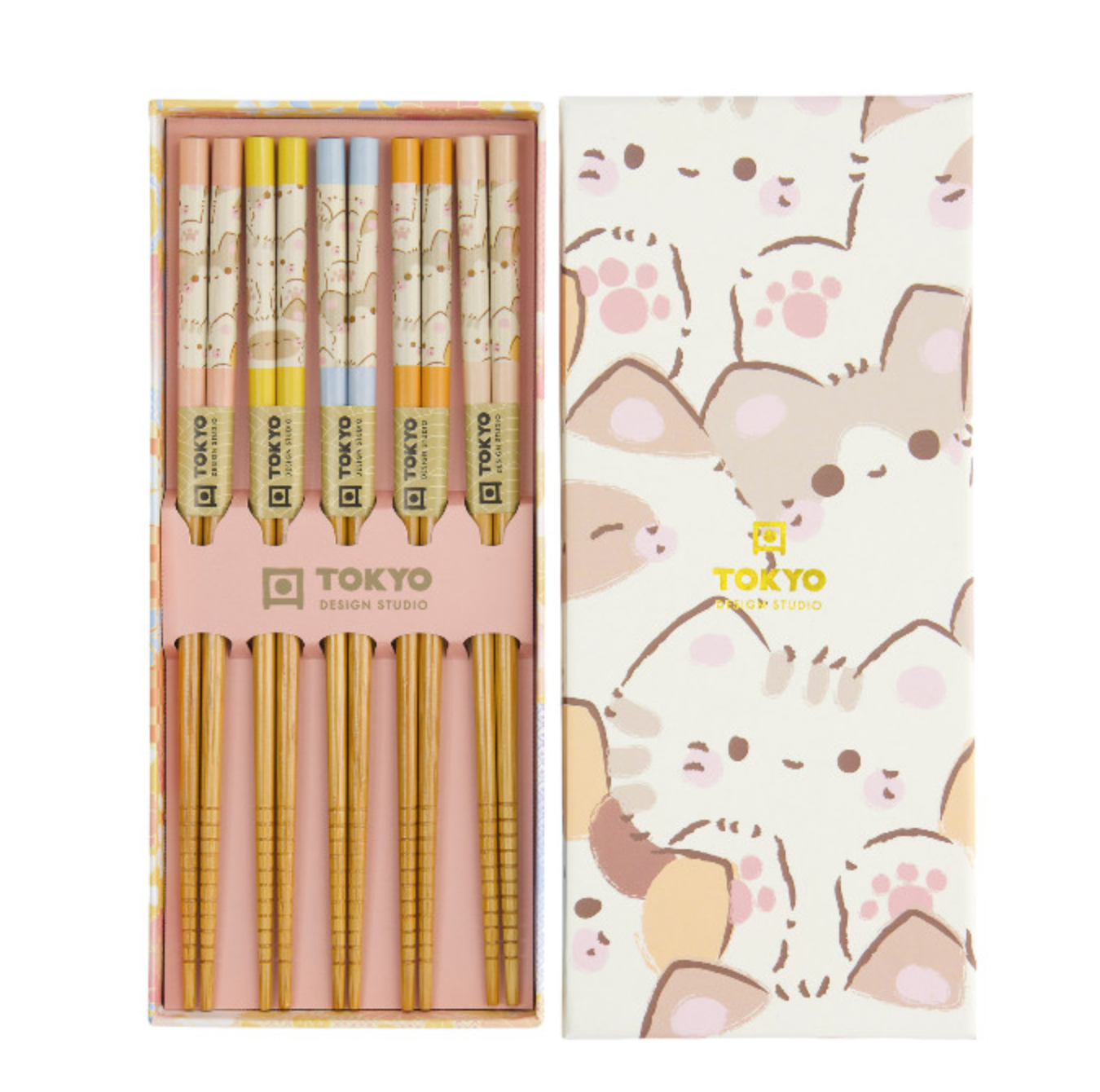 Coffret de 5 baguettes - Kawaii cats