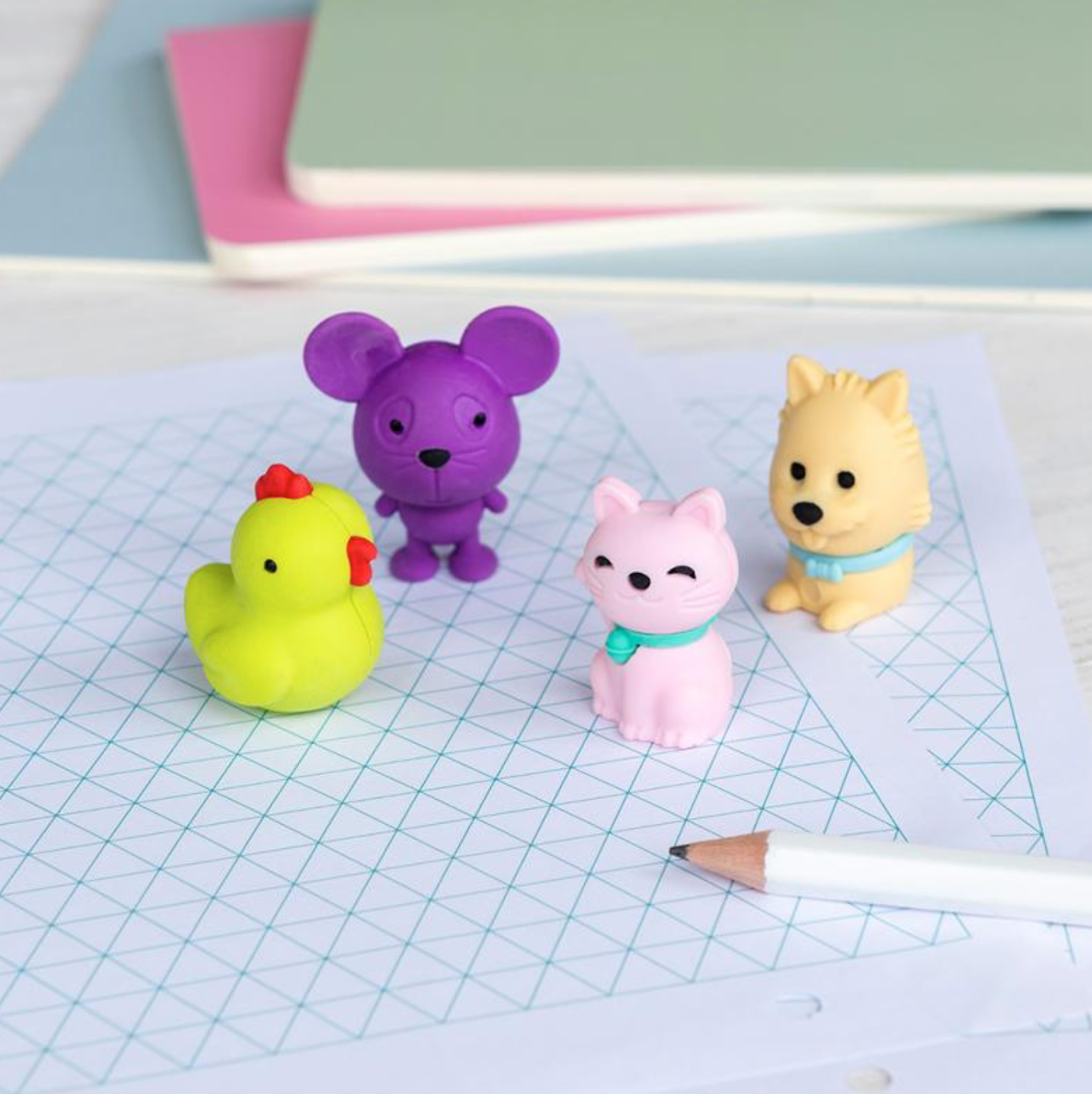 Gommes Animaux - Set de 4