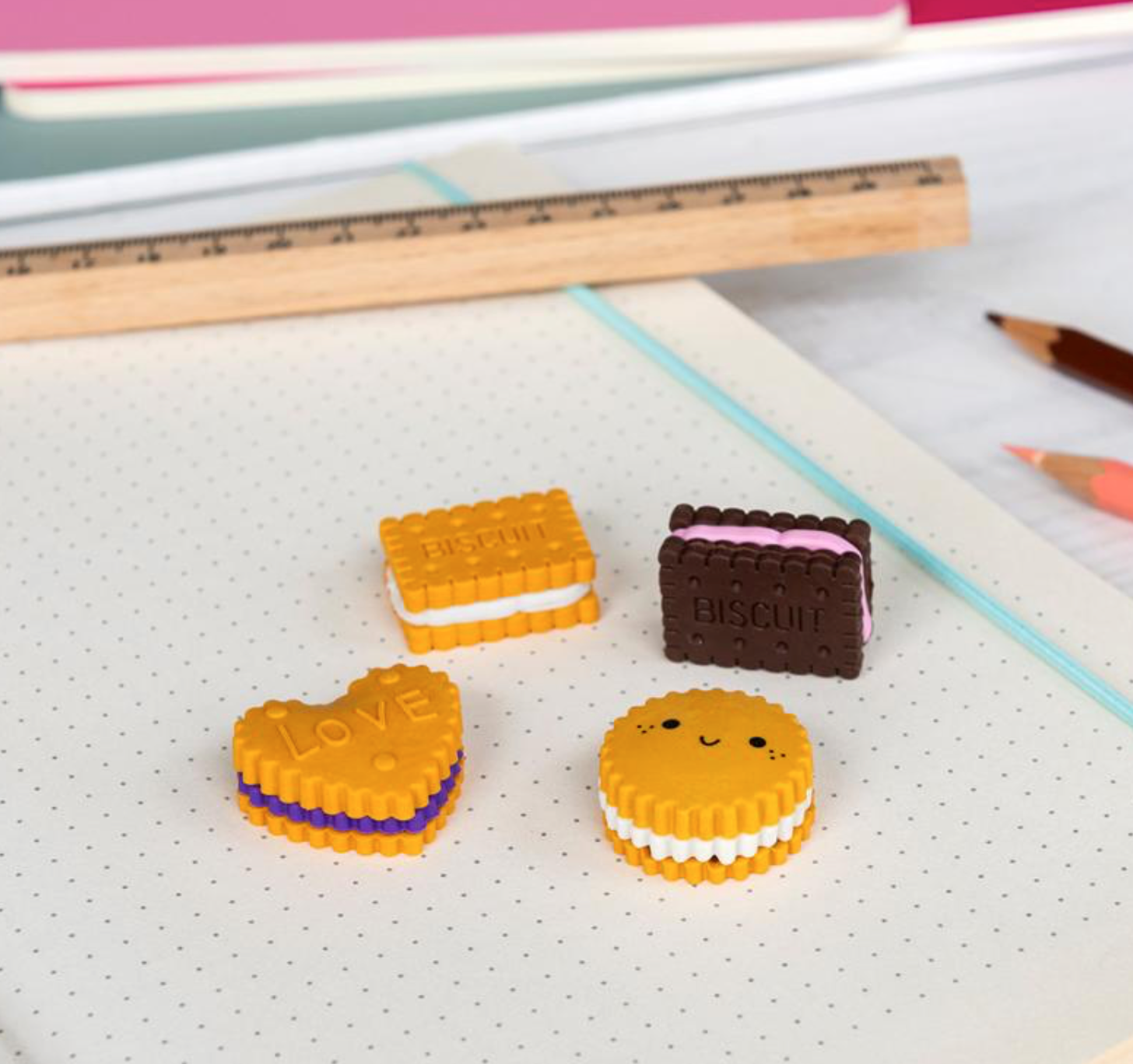 Gommes Biscuits - Set de 4