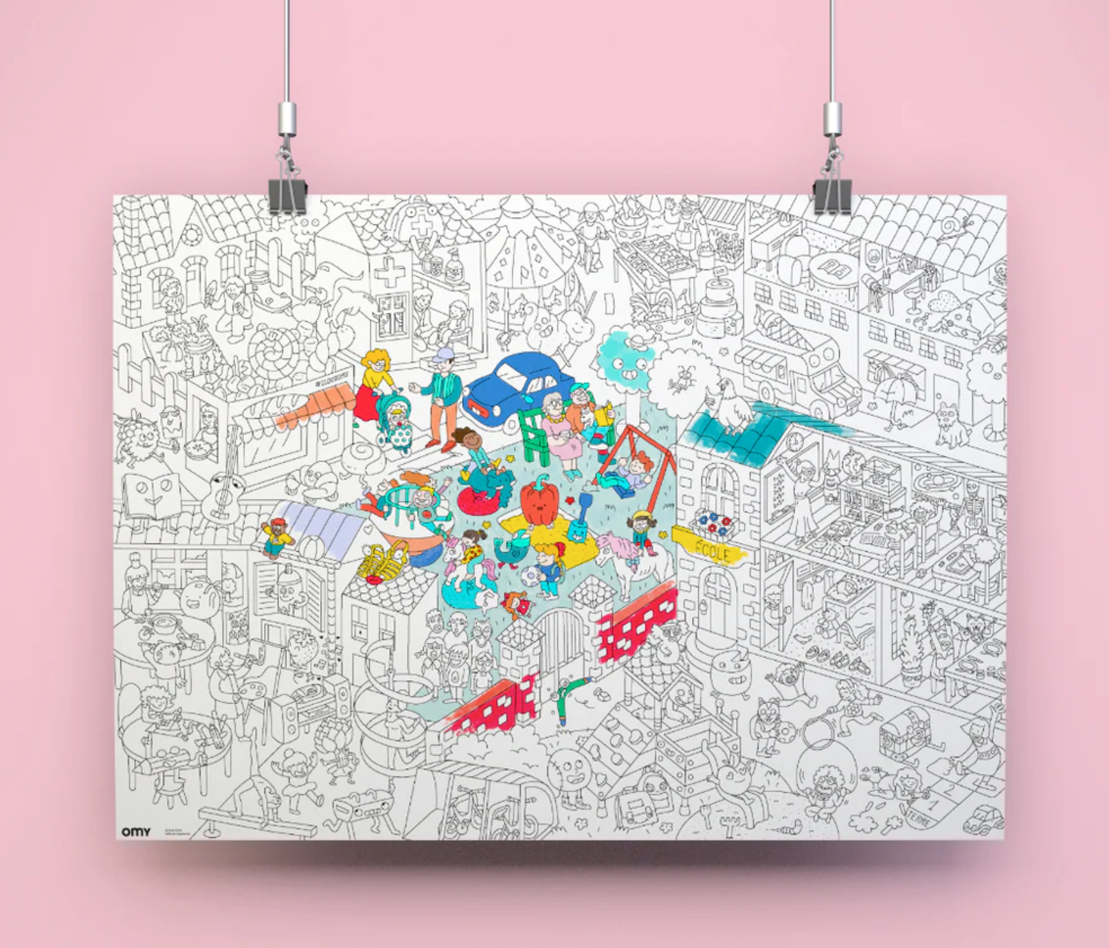 OMY Coloriage géant à colorier - Kids life