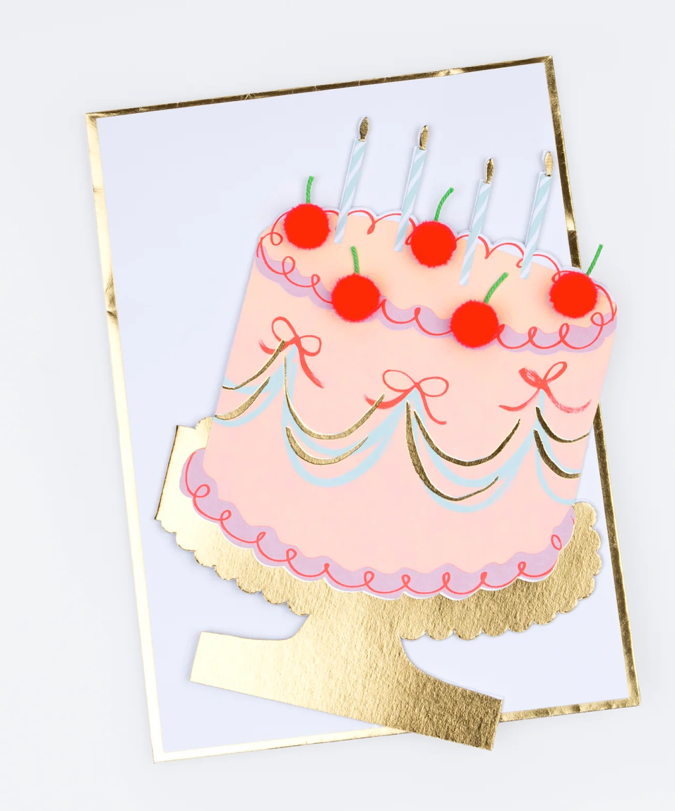Carte 3D - Gâteau d'anniversaire