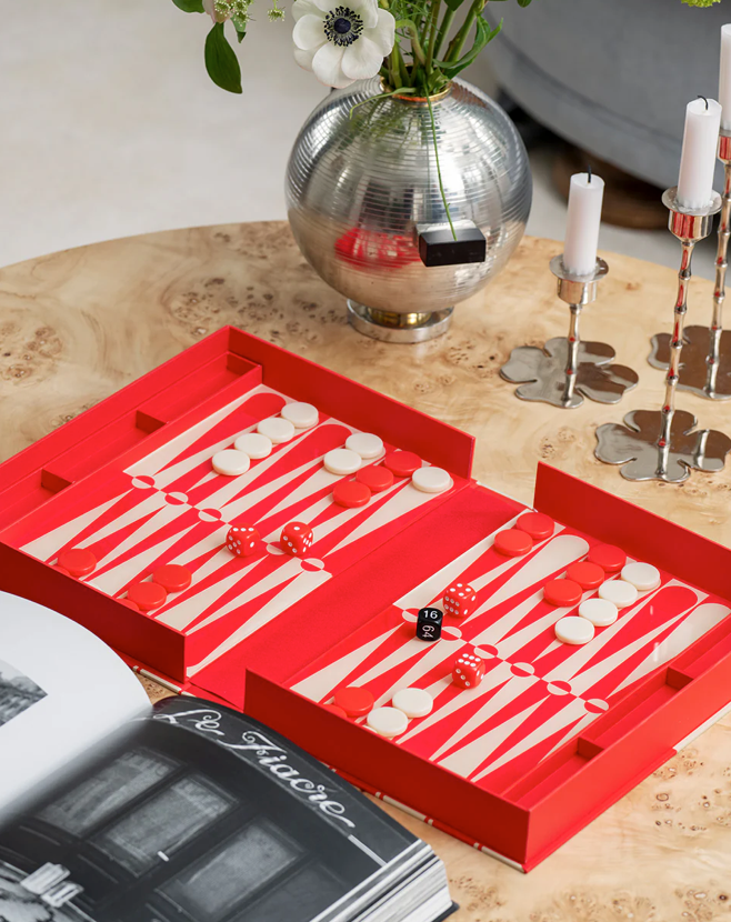 Jeu de Backgammon - version Art Rouge