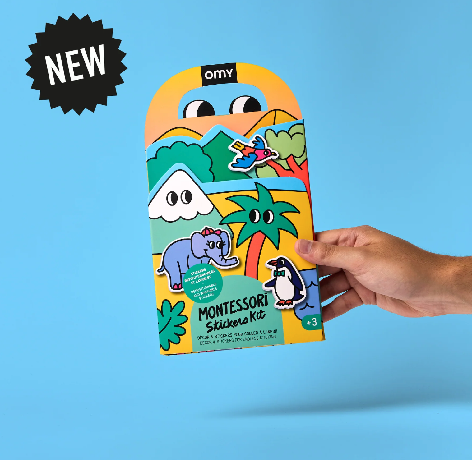 OMY Carnet de stickers Montessori - Animals