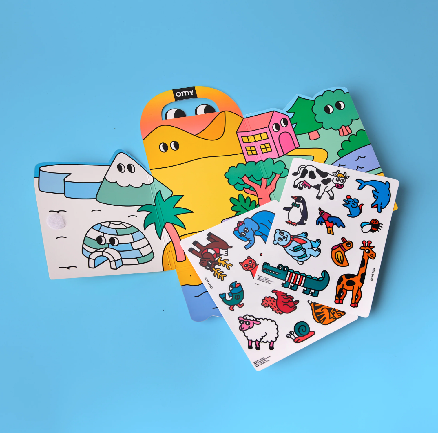 OMY Carnet de stickers Montessori - Animals
