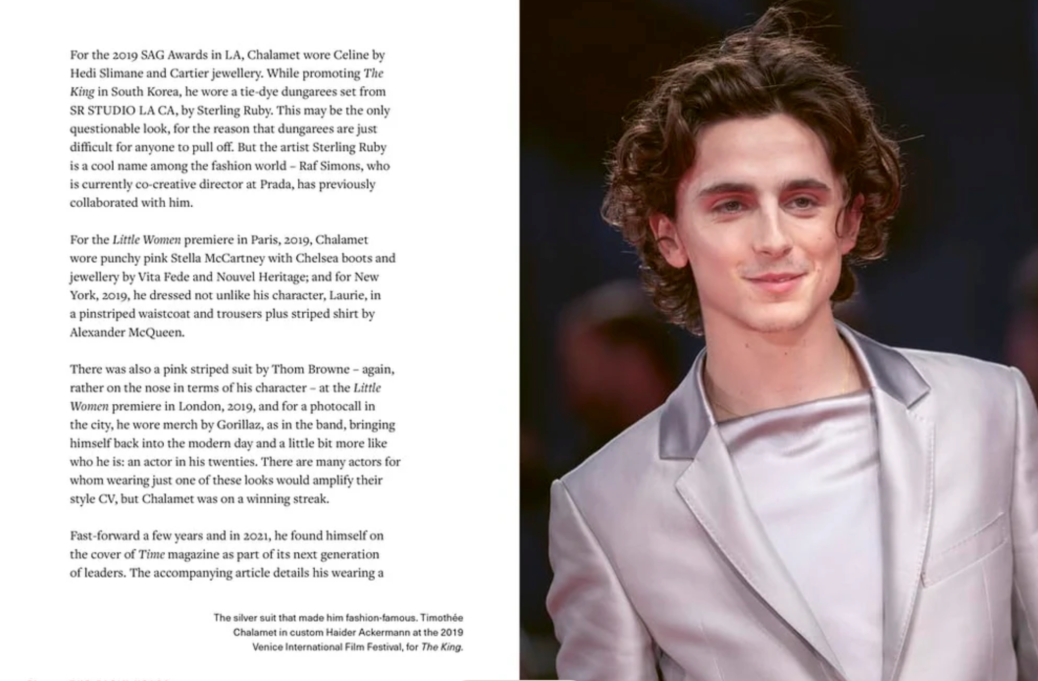 Icons of Style - Timothée Chalamet