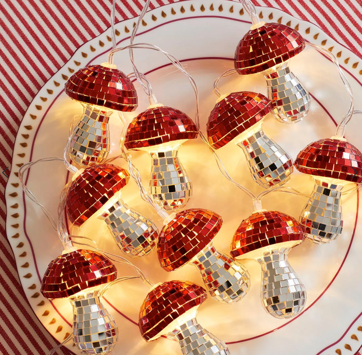 Guirlande champignon disco