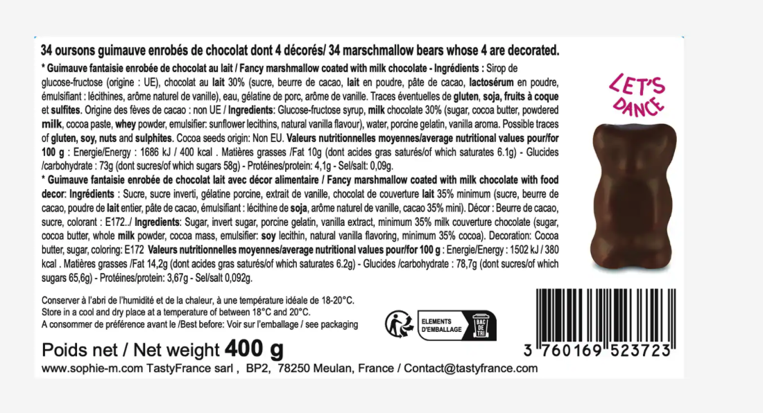 Boîte Collector Ourson Guimauve - Let's dance